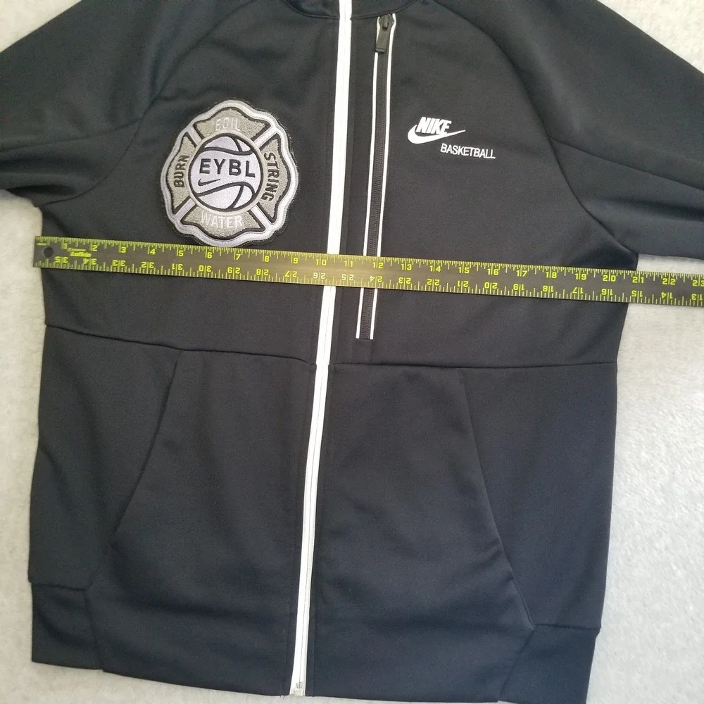Nike Track Jacket Mens Medium Black EYBL Basketball 2021 Burn String Water Boil